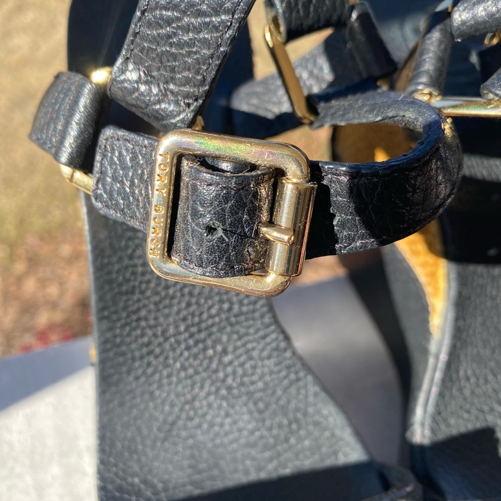 Tory Burch Wedge Sandals Size 7 - Picture 8 of 11
